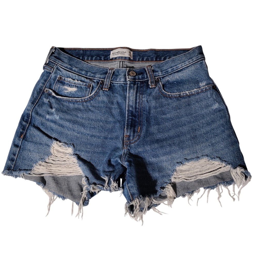 Abercrombie‎ & Fitch Womens Mid Rise Boyfriend Shorts  Sz 26 (29"x3" Actual)